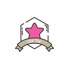 star logo and icon vector illustration design template
