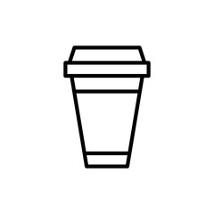 Disposable coffee cup icon
