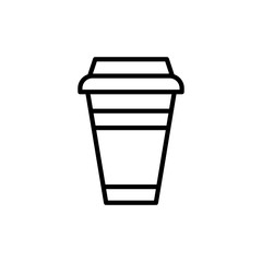 Disposable coffee cup icon