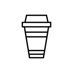 Disposable coffee cup icon