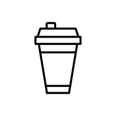 Disposable coffee cup icon