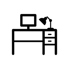 Desk Office Icon vector