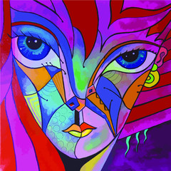 Muchacha con cabello rojo