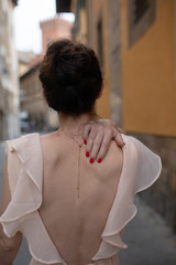Wunderbare Frau in Italien Pisa