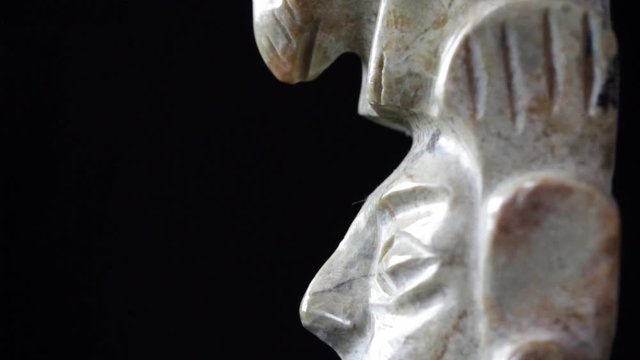 mexican ornament mayan figure head side