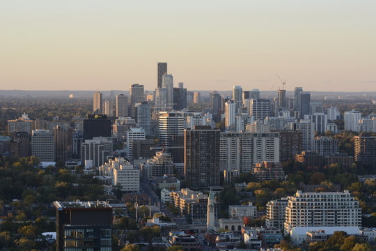 Skyline of Middle Town Toronto