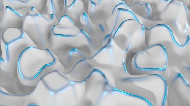 Futuristic Organic Liquid Animation. Seamless loop.