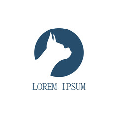 boxer dog face logo