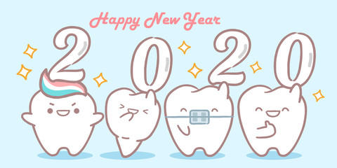 cartoon tooth hold 2020