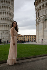 Wunderbare Frau in Italien Pisa
