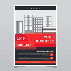 Creative orange business leaflet or brochure template design. Elegant design concept and easy for print.