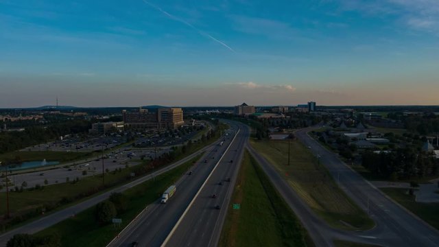 Sunset Hyperlaps over I-49 in Northwest Arkansas
