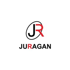 initial j r logo template, design vector