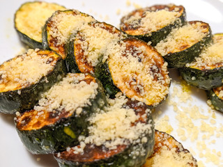 grilled chicken meat with vegetables