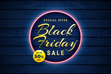 Black friday sale discount, promotion banner template. Sale banner template design.