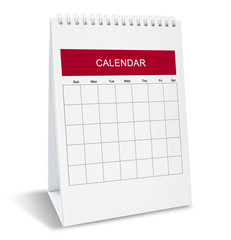 Calendar with day and date on isolate background for make date schedule appointment and organizing.