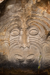 Mine Bay Maori Rock Carvings