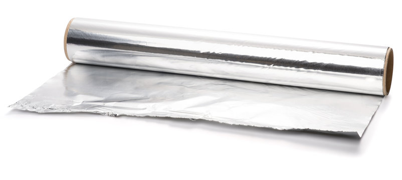 Aluminum foil isolated, clipping path.