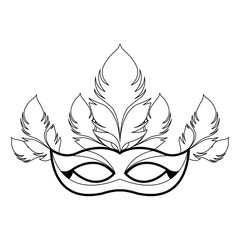 flat design of Masquerade mask icon