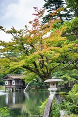 Kenrokuen Garden in Kanazawa, Japan