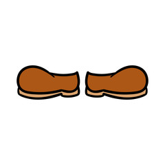 Cartoon Old School Shoes Illustration