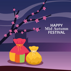 Happy mid autumn festival design