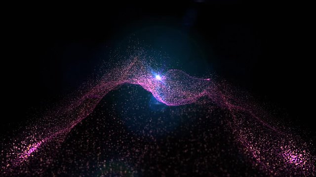 Particle galaxy in space