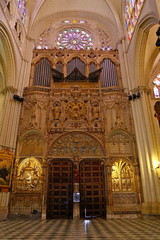 Santa Iglesia Catedral Primada de Toledo, Catedral Primada Santa Maria de Toledo, Spain built in Mudejar gothic style.