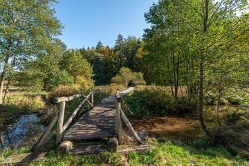 Wanderweg mit Holzbrücke