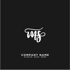 MS Initial handwriting logo concept