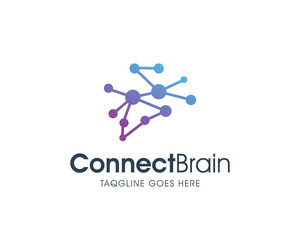 Creative Digital Brain Logo Design Template