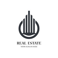 Real estate logo template vector icon