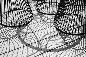 abstract backgrounds shadow of steel rod outdoor-chairs lay beautifully & looks dimension over...