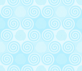 Mosaic from blue snowflakes. Wrapping paper. Seamless pattern