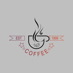 Coffee Logo design vector template. Simple cup coffee logo vector design