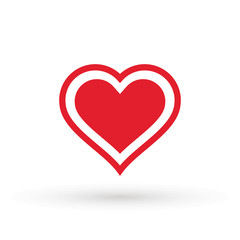 Heart Icon Vector. Valentine heart Icon Drawing.