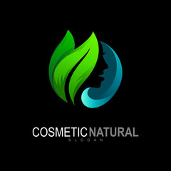 This is a silhouette of a woman head that incorporate with a leaf. This image could be a beauty salon logo or natural spa or other woman activity symbol.