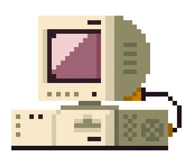 Computer pixel art on white background.