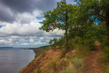 view from the cliff in Togliatti to the Volga - 296465451