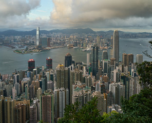 view of hong kong city