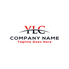 Initial letter YLC, overlapping movement swoosh horizon logo company design inspiration in red and dark blue color vector