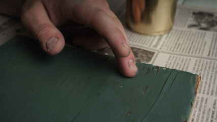 leather craftsman, pottery workshop, leather textile, selective focus, jeweler, creative work
