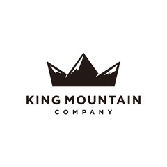 the king mountain logo design concept