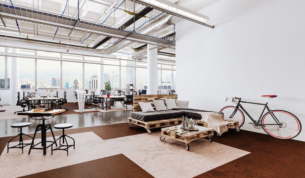 3d modern business office interior