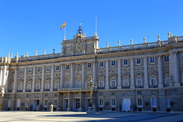 The Palacio Real de Madrid (Royal Palace) and the Plaza de Armeria is the ceremonial residence of the royal Spanish 
