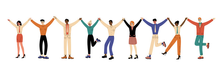 Characters in different situations cartoon vector illustration