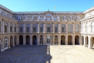 Fototapeta na wymiar Interior of The Palacio Real de Madrid (Royal Palace) is the ceremonial residence of the royal Spanish