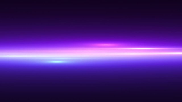Abstract beautiful light leak lens flare.Digital flare horizontal effect.Optical lens flare effect 4K resolution.Colorful Horizon Light.