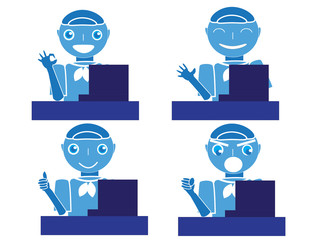 パソコンで作業する男の子２