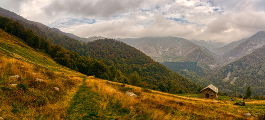mountains landscape in autumn season